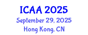 International Conference on Aeronautics and Aeroengineering (ICAA) September 29, 2025 - Hong Kong, China