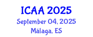 International Conference on Aeronautics and Aeroengineering (ICAA) September 04, 2025 - Málaga, Spain