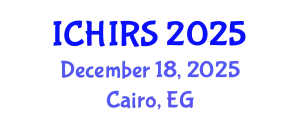 International Conference on Hyperspectral Imaging and Remote Sensing (ICHIRS) December 18, 2025 - Cairo, Egypt