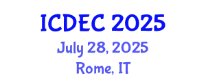International Conference on Defense Electronics and Communications (ICDEC) July 28, 2025 - Rome, Italy