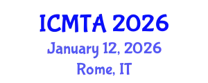 International Conference on Marine Technology and Applications (ICMTA) January 12, 2026 - Rome, Italy