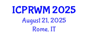 International Conference on Plastic Recycling and Waste Management (ICPRWM) August 21, 2025 - Rome, Italy