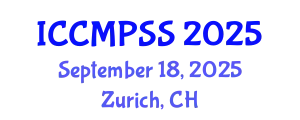 International Conference on Condensed Matter Physics, Semiconductors and Superconductors (ICCMPSS) September 18, 2025 - Zurich, Switzerland