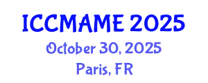 International Conference on Complex Metallic Alloys and Metallurgical Engineering (ICCMAME) October 30, 2025 - Paris, France