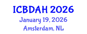 International Conference on Big Data Analytics in Healthcare (ICBDAH) January 19, 2026 - Amsterdam, Netherlands