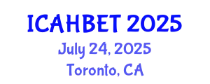 International Conference on Advanced Hydrogen-Based Energy Technologies (ICAHBET) July 24, 2025 - Toronto, Canada