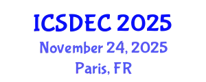 International Conference on Sustainable Design, Engineering and Construction (ICSDEC) November 24, 2025 - Paris, France