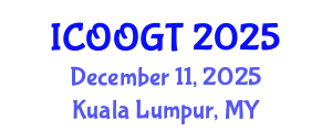 International Conference on Offshore Oil and Gas Technology (ICOOGT) December 11, 2025 - Kuala Lumpur, Malaysia