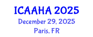 International Conference on Adsorption Analysis and Heterogeneous Adsorption (ICAAHA) December 29, 2025 - Paris, France