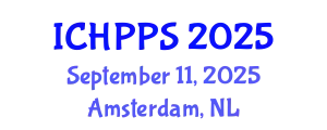 International Conference on Hydropower Plants and Power Systems (ICHPPS) September 11, 2025 - Amsterdam, Netherlands