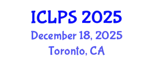 International Conference on Law and Political Science (ICLPS) December 18, 2025 - Toronto, Canada