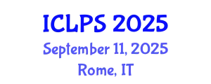 International Conference on Law and Political Science (ICLPS) September 11, 2025 - Rome, Italy