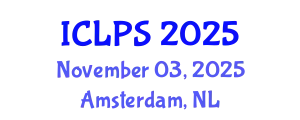 International Conference on Law and Political Science (ICLPS) November 03, 2025 - Amsterdam, Netherlands