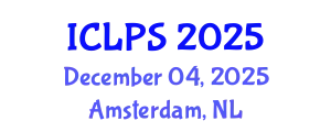 International Conference on Law and Political Science (ICLPS) December 04, 2025 - Amsterdam, Netherlands