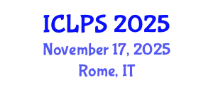 International Conference on Law and Political Science (ICLPS) November 17, 2025 - Rome, Italy