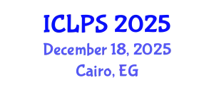 International Conference on Law and Political Science (ICLPS) December 18, 2025 - Cairo, Egypt
