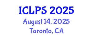 International Conference on Law and Political Science (ICLPS) August 14, 2025 - Toronto, Canada