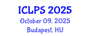 International Conference on Law and Political Science (ICLPS) October 09, 2025 - Budapest, Hungary
