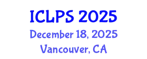 International Conference on Law and Political Science (ICLPS) December 18, 2025 - Vancouver, Canada
