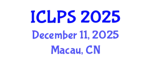 International Conference on Law and Political Science (ICLPS) December 11, 2025 - Macau, China