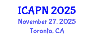 International Conference on Ageing, Psychology and Neuroscience (ICAPN) November 27, 2025 - Toronto, Canada