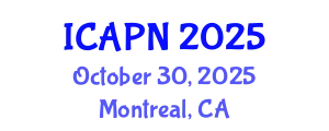 International Conference on Ageing, Psychology and Neuroscience (ICAPN) October 30, 2025 - Montreal, Canada