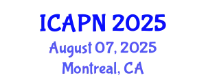 International Conference on Ageing, Psychology and Neuroscience (ICAPN) August 07, 2025 - Montreal, Canada