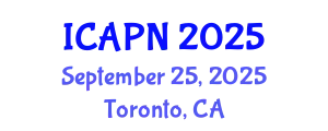 International Conference on Ageing, Psychology and Neuroscience (ICAPN) September 25, 2025 - Toronto, Canada