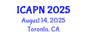 International Conference on Ageing, Psychology and Neuroscience (ICAPN) August 14, 2025 - Toronto, Canada