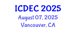 International Conference on Dam Engineering and Construction (ICDEC) August 07, 2025 - Vancouver, Canada