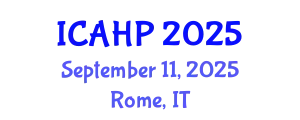 International Conference on Applied and Health Psychology (ICAHP) September 11, 2025 - Rome, Italy