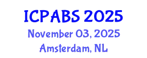 International Conference on Psychological and Behavioural Sciences (ICPABS) November 03, 2025 - Amsterdam, Netherlands