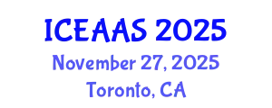International Conference on Economic and Administrative Sciences (ICEAAS) November 27, 2025 - Toronto, Canada
