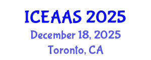 International Conference on Economic and Administrative Sciences (ICEAAS) December 18, 2025 - Toronto, Canada