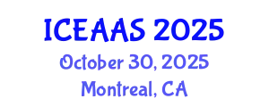 International Conference on Economic and Administrative Sciences (ICEAAS) October 30, 2025 - Montreal, Canada
