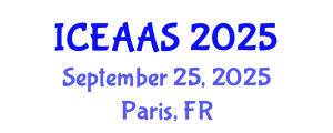 International Conference on Economic and Administrative Sciences (ICEAAS) September 25, 2025 - Paris, France