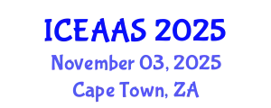 International Conference on Economic and Administrative Sciences (ICEAAS) November 03, 2025 - Cape Town, South Africa