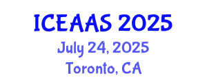 International Conference on Economic and Administrative Sciences (ICEAAS) July 24, 2025 - Toronto, Canada