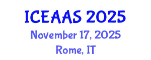 International Conference on Economic and Administrative Sciences (ICEAAS) November 17, 2025 - Rome, Italy