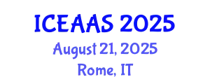 International Conference on Economic and Administrative Sciences (ICEAAS) August 21, 2025 - Rome, Italy