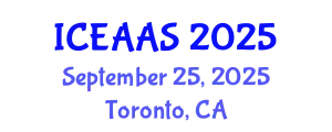 International Conference on Economic and Administrative Sciences (ICEAAS) September 25, 2025 - Toronto, Canada
