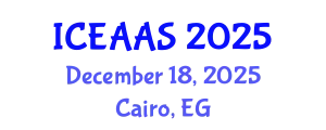 International Conference on Economic and Administrative Sciences (ICEAAS) December 18, 2025 - Cairo, Egypt