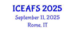 International Conference on Economic and Financial Sciences (ICEAFS) September 11, 2025 - Rome, Italy