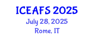 International Conference on Economic and Financial Sciences (ICEAFS) July 28, 2025 - Rome, Italy