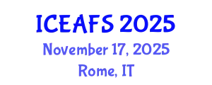 International Conference on Economic and Financial Sciences (ICEAFS) November 17, 2025 - Rome, Italy
