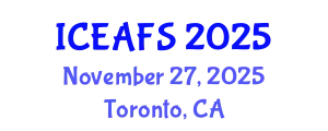 International Conference on Economic and Financial Sciences (ICEAFS) November 27, 2025 - Toronto, Canada