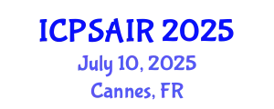International Conference on Political Sciences and International Relations (ICPSAIR) July 10, 2025 - Cannes, France
