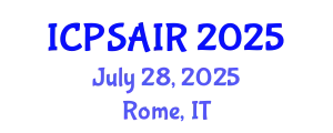 International Conference on Political Sciences and International Relations (ICPSAIR) July 28, 2025 - Rome, Italy
