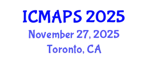 International Conference on Mathematical and Physical Sciences (ICMAPS) November 27, 2025 - Toronto, Canada