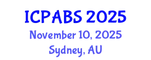 International Conference on Pharmaceutical and Biomedical Sciences (ICPABS) November 10, 2025 - Sydney, Australia